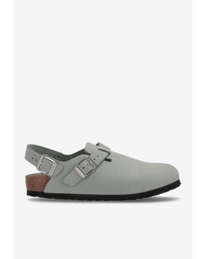 Birkenstock Tokio Suede Slides - Gray