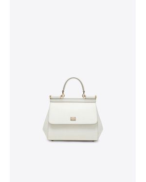 Dolce & Gabbana Small Sicily Top Handle Bag - White
