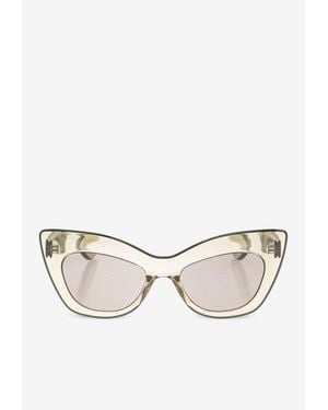 McQueen Cat-Eye Acetate Sunglasses - Natural