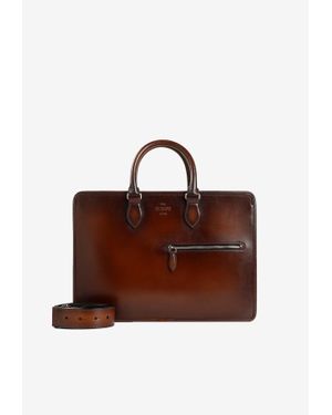 Berluti Neo Venezia Leather Briefcase - Brown