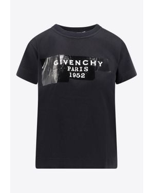Givenchy Logo Tape Print T-Shirt - Black