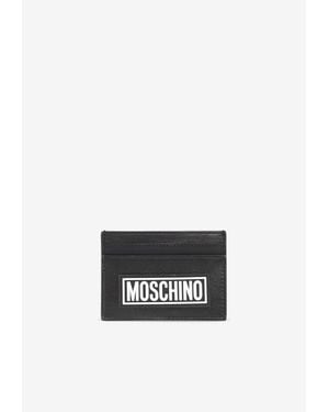 Moschino Logo Leather Cardholder - White