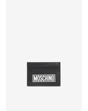 Moschino Logo Leather Cardholder - White