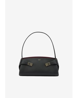 Ferragamo Medium Hug East-West Shoulder Bag - White