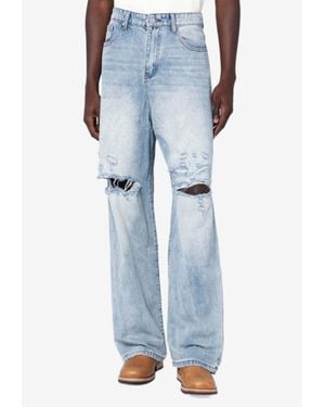 Basketcase Gallery Lax Faded Ripped Jeans - Blue