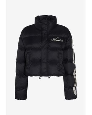 Amiri Bones Cropped Puffer Jacket - Black