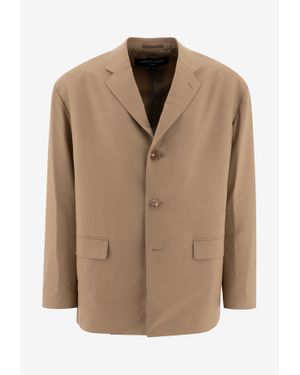 Comme des Garçons Single-Breasted Wool Blazer - Natural