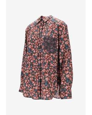 Paul Smith Floral-Print Long-Sleeved Shirt - White