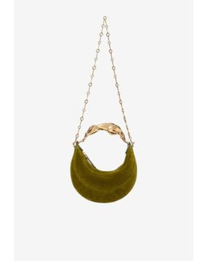 Chloé Small Chain Horse Velvet Handbag - White