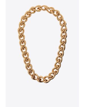 Tory Burch Wishbone Chain Brass Necklace - Blue