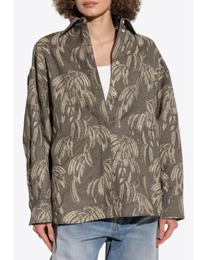 Jacquemus Banana Jacquard Button-Up Shirt - Brown