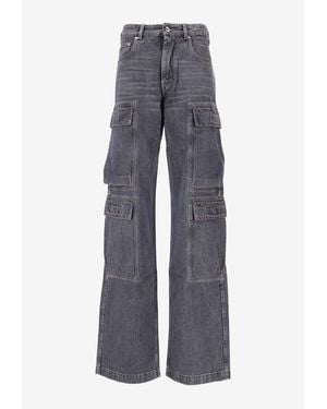 Rick Owens Double Cargo Washed Jeans - Blue