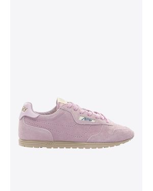 Autry Windspin Low-Top Suede Sneakers - Purple