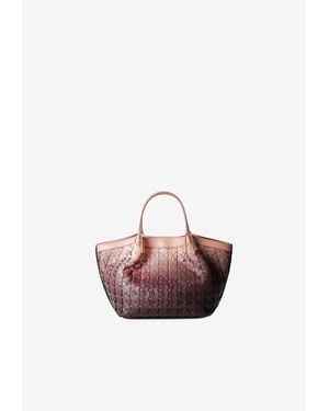 Serapian Mini Secret Mosaico Leather Ombre Shoulder Bag - Pink