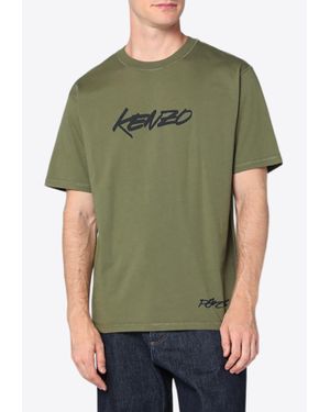 KENZO X Futura 2000 Logo T-Shirt - Green