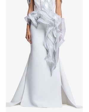 Maticevski Snaking Long Tailored Skirt - Blue