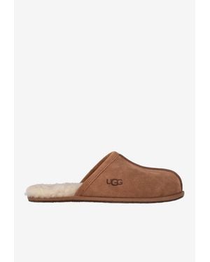 UGG Scuff Suede Slippers - Brown