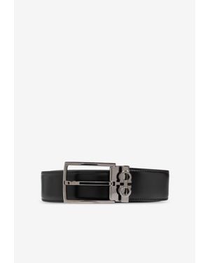Ferragamo Double-Sided Leather Belt - White