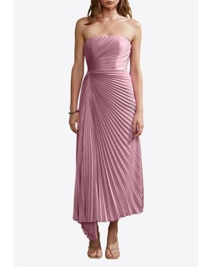 AMUR Cathy Midi Dress in Green | Lyst