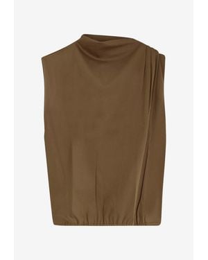 Soeur Idris Oversized Sleeveless Top - Green