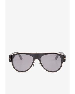 Tom Ford T Logo Aviator Sunglasses - Gray