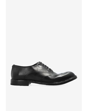 Dolce & Gabbana Leather Lace-Up Shoes - Black