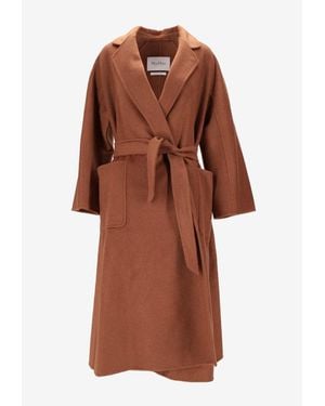 Max Mara Ludmilla Belted Wool Coat - Brown