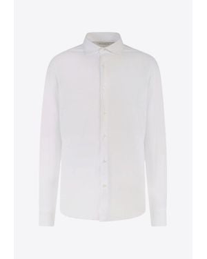 Loro Piana Andrew Slim-Fit Long-Sleeved Shirt - White