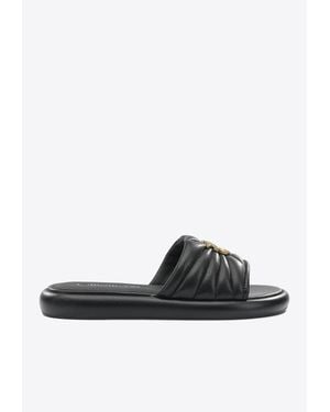 Pinko Fiona Leather Sandals - Black
