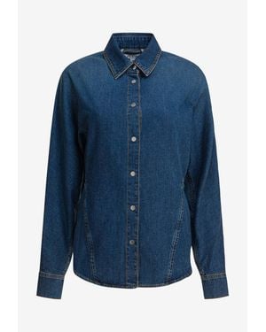 Alaïa Denim Tapered Shirt - Blue