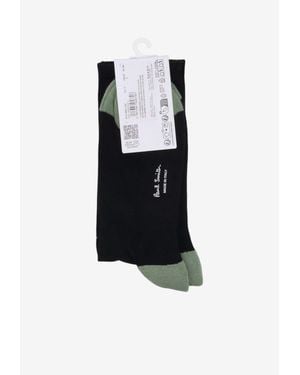 Paul Smith Lamine Bunny Calf Socks - Black