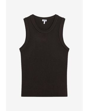 Loewe Anagram Ribbed Tank Top - Black