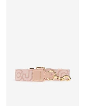 Marc Jacobs Thin Outline Logo Webbing Strap - Pink