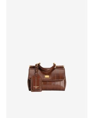 Dolce & Gabbana Mini My Sicily Top Handle Bag - Brown