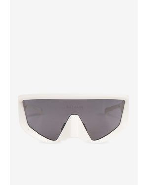 Balmain Espion Mask-Shaped Sunglasses - Gray