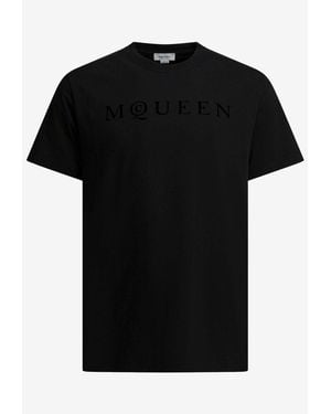 McQueen Logo Print T-Shirt - Black