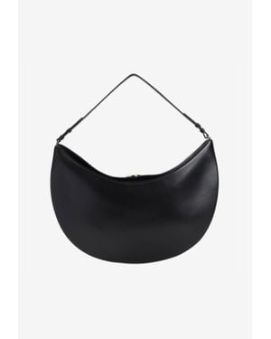 Jacquemus Large Ovalo Calf Leather Hobo Bag - Black