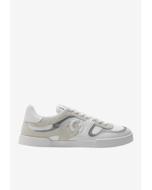 Dolce & Gabbana Portofino Split Leather Low-Top Sneakers - White