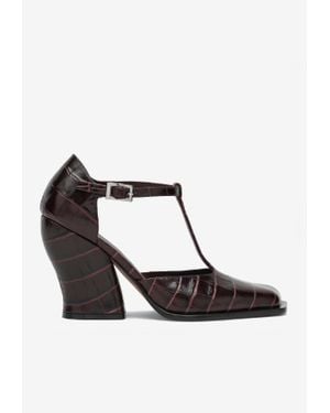 Loewe Onda 90 T-Bar Court Shoes - White