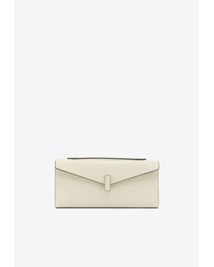 Valextra Isis Clutch Bag - Natural