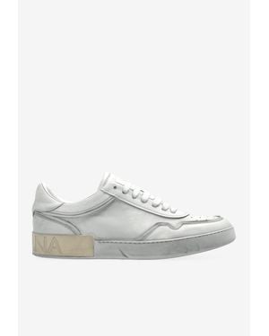 Dolce & Gabbana Portofino Calfskin Vintage Sneakers - White