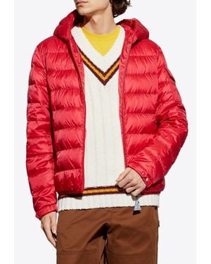 Moncler Najan Down Hooded Jacket - Red