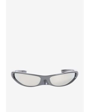 Balenciaga Blade Rectangular Sunglasses - White