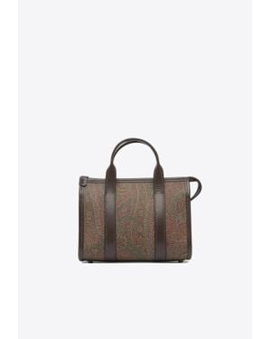 トートバッグ Etro Arnica 1984 Large Tote Bag In Coated Canvas Etro Large Arnica 1984 Tote Bag in Brown | Lyst