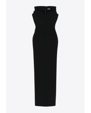 Solace London Malla Strapless Maxi Dress - Black