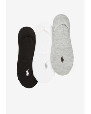 Ralph Lauren No-Show Logo Liner Socks - White