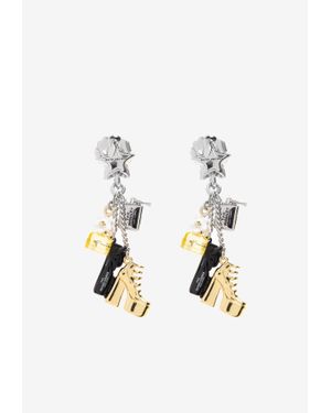 Marc Jacobs Mini Icon Charm Earrings - White