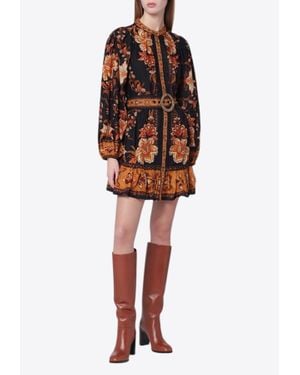 FARM Rio Majestic Garden Mini Dress - Red