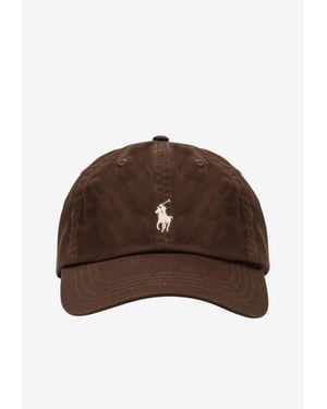 Polo Ralph Lauren Embroidered Polo Baseball Cap - Brown