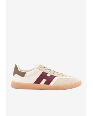 Hogan H-Stripes Leather Low-Top Sneakers - Pink